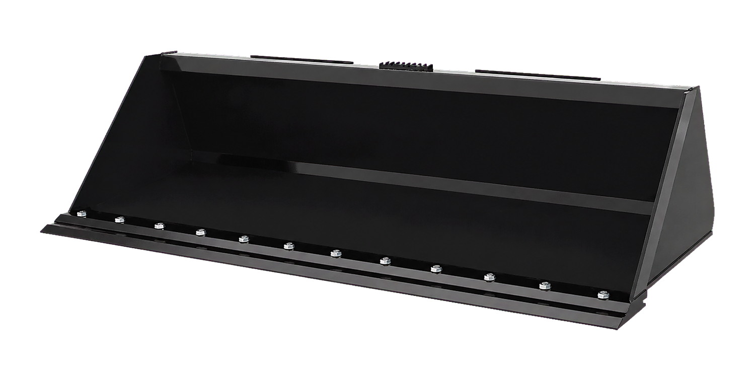 Smooth skid steer bucket